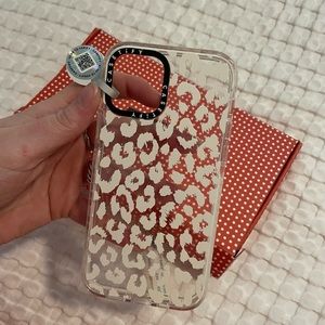CASETiFY White Transparent Leopard Animal Print iPhone 12 Case